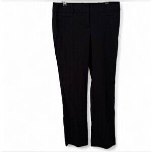LOFT by Ann Taylor Pants Women Size 6 Black Kate Adjustable Waist Flat Front Poc